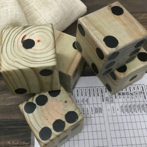 DIY Yard Dice and Large Yahtzee Score Sheet by The Birch Cottage