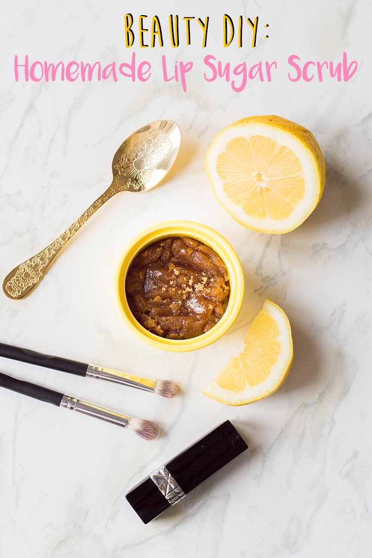 A sugar scrub with a brown sugar and honey base - and a touch of lemon extract.