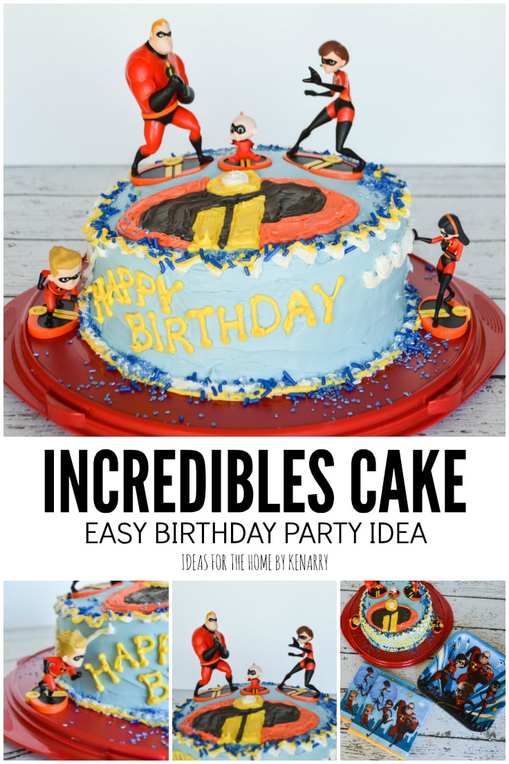 Incredibles Cake, Easy Birthday Party Idea from Ideas for the Home by Kenarry
