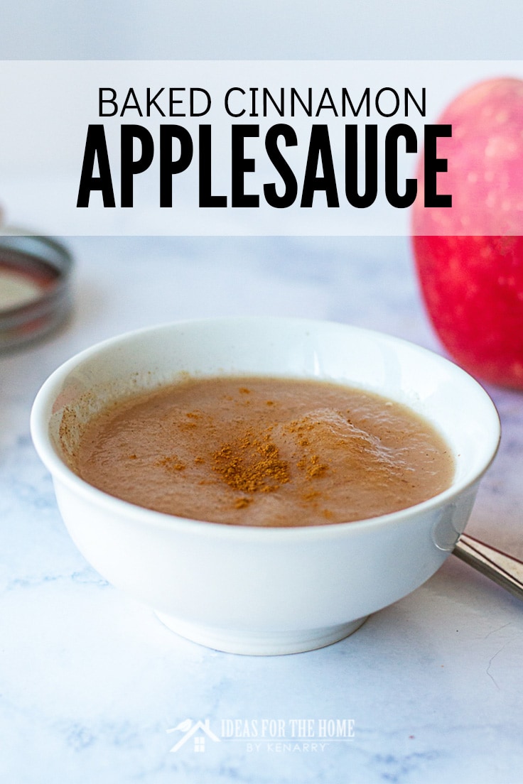 Baked Cinnamon Applesauce in a bowl